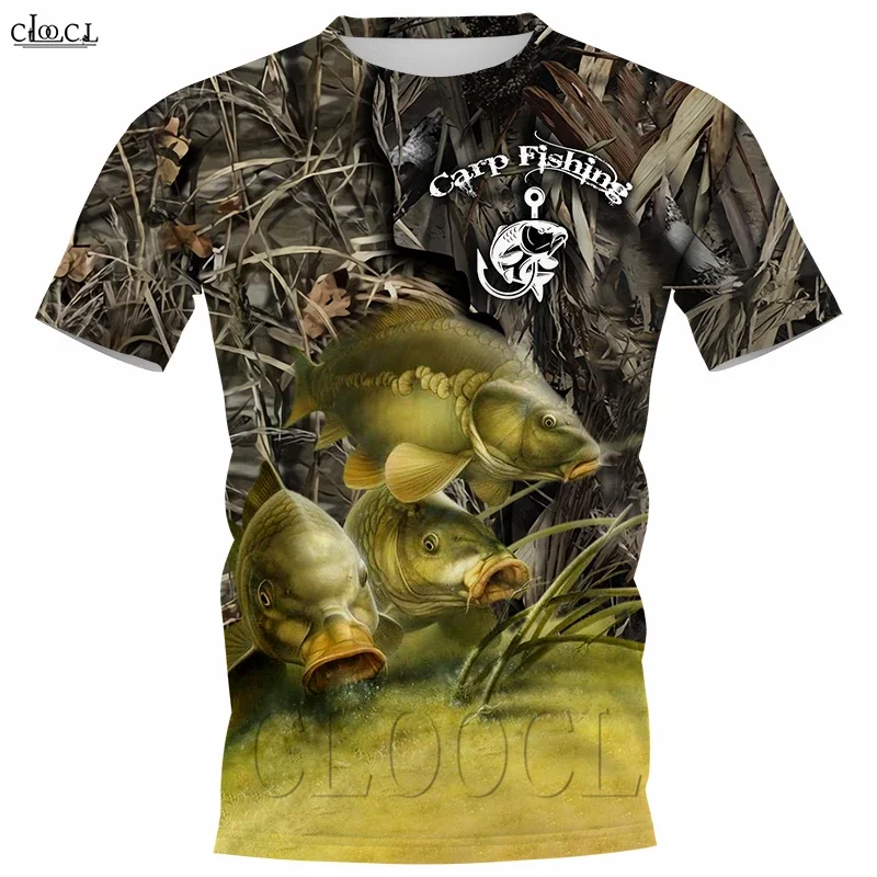 Summer Popular Carp Fishing Fully Printed T-Shirts Men Women 3D Catfish Printing Tee Shirt Short Sleeve Casual Tops