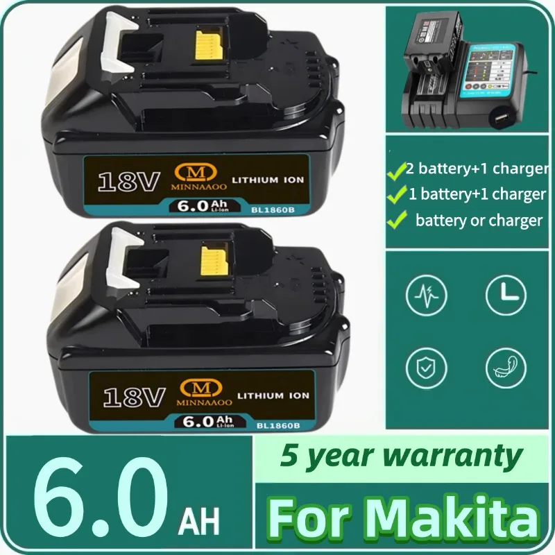 

Оригинальный литий-ионный аккумулятор для Makita 18 В BL1840 BL1860B 18 В Быстрая зарядка электроинструментов