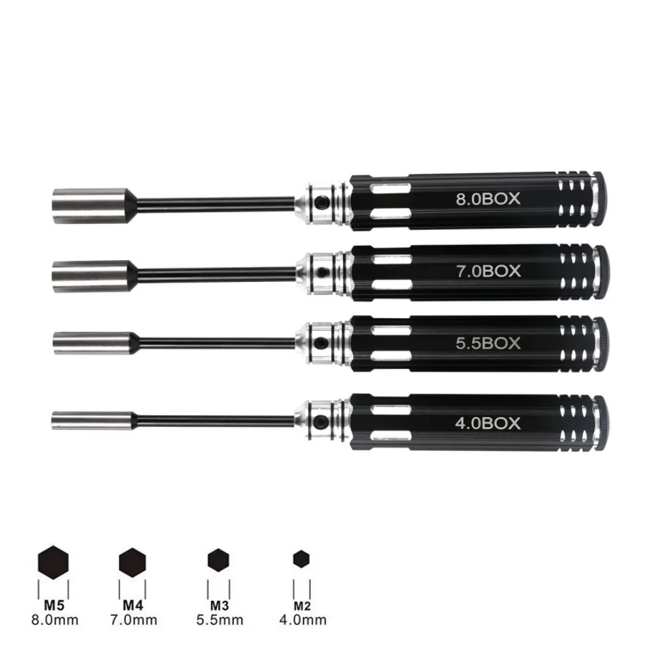 

Hex Screw Driver Set 4.0mm 5.5mm 7.0mm 8.0mm Hexagon Nut Socket Wrench For RC FPV Drone Helicopter Cars Boat Repair Tools