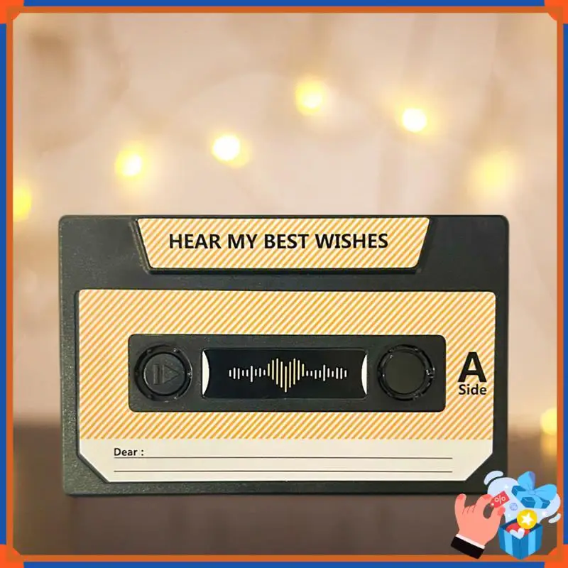 

Compact Tape Greeting Card Recording Voice Card Recordable 300 Seconds Anniversary Birthday Gift Ins Recordable Post Card B