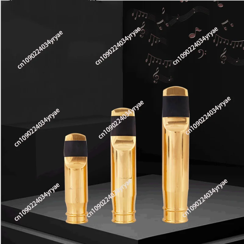 Multi-specification saxophone tip, alto saxophone metal tip, gold-plated musical instrument tip