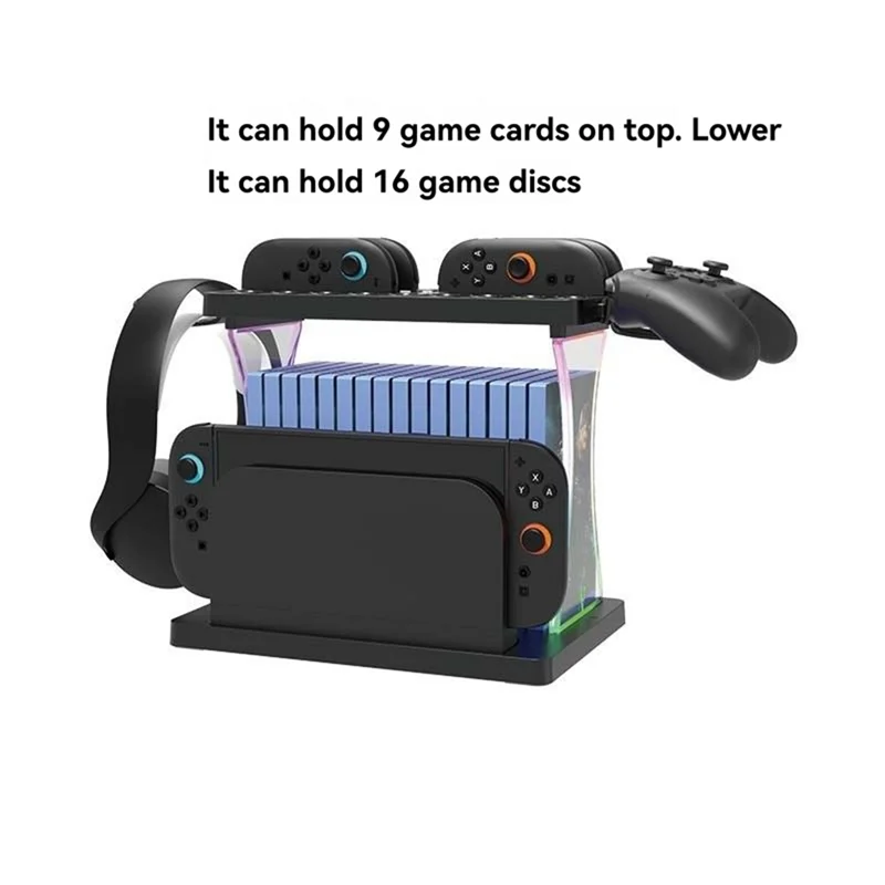 FFYY-สําหรับ Switch2 Multi-Function Storage สําหรับ Joy-Con ฐานชาร์จสําหรับ Switch2 CD Disc Storage Rack สําหรับ Switch2