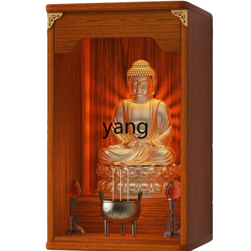 

Yjq Aluminum Alloy Buddha Niche Altar Household Altar Incense Burner Table Buddha Shrine Wall-Mounted Display Buddha Cabinet