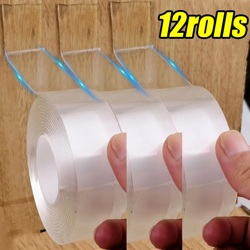 Superstarke Klebebänder, doppelseitiges Nano-Klebeband, wiederverwendbar, transparentes Klebeband, Werkzeuge, wasserdicht, für Zuhause, Küche, Waschbecken, Wasserhahn, Gel-Aufkleber