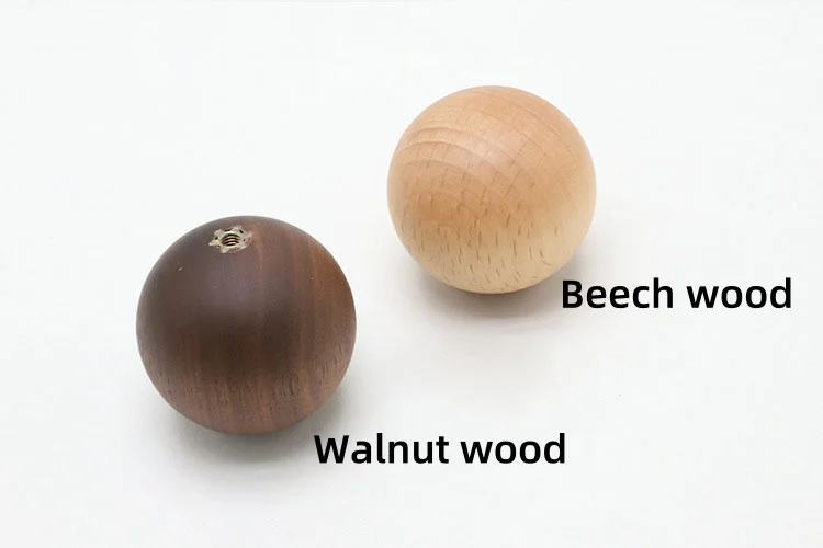 Natural Solid Wood Cabinet Handles Nordic Kitchen Drawer Pulls Walnut Durable Round Wooden Knobs Furniture Handle