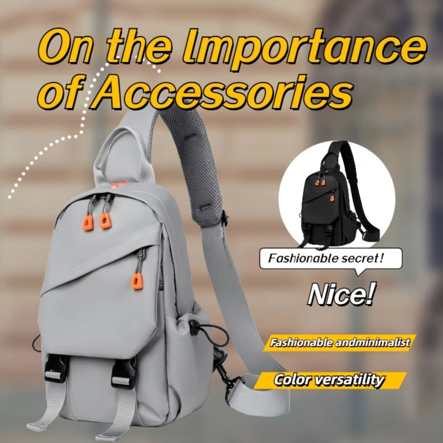 

Casual boy crossbody bag wallet, shoulder bag, simple, fashionable and durable backpack, multifunctional commuting handbag, outd