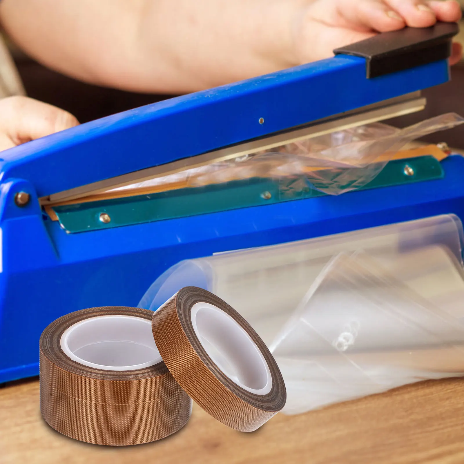 

3 Rolls Tape PTFE Sealing Heat Insulation H Sealer Food Vacuum Machine Replacement High Viscosity