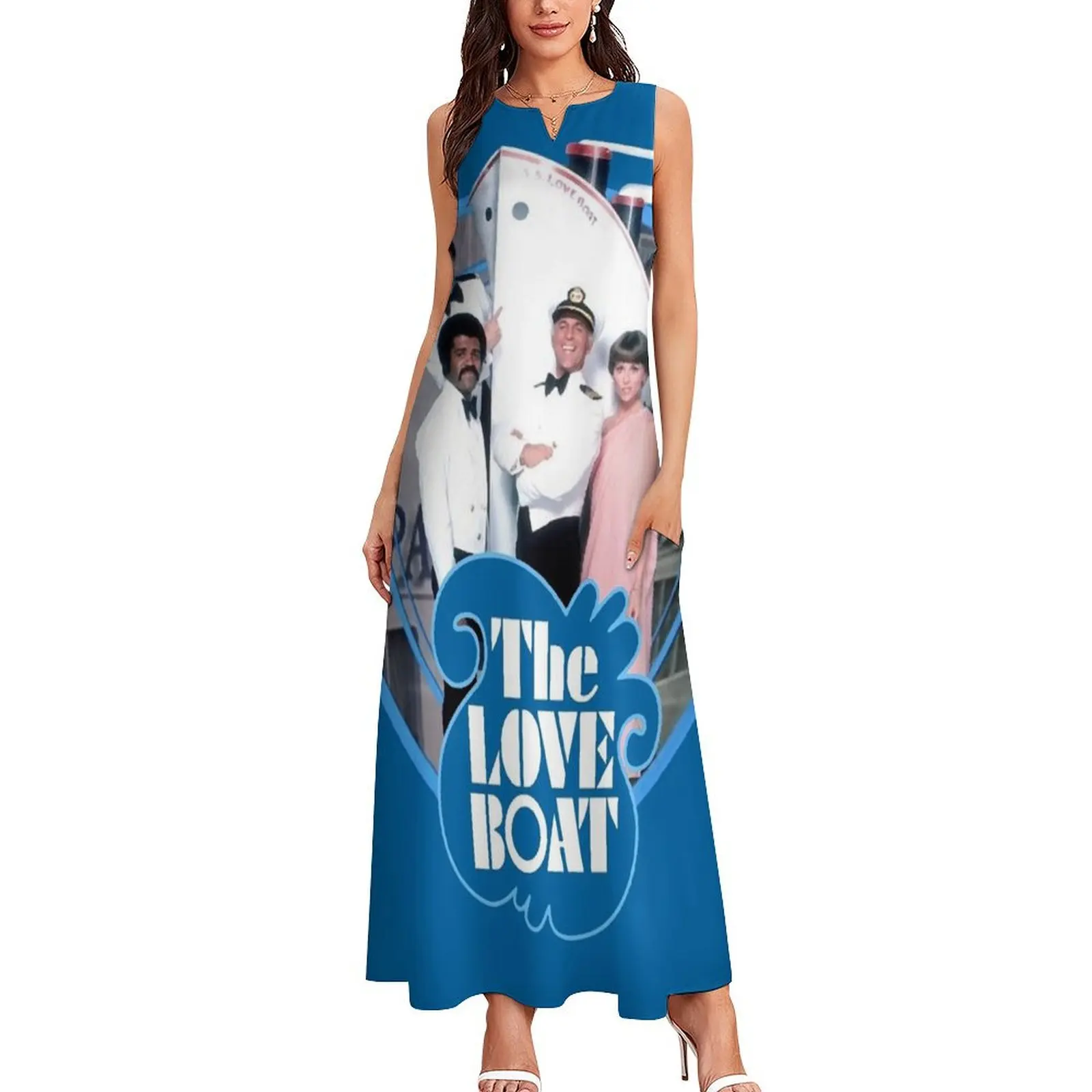 The Love Boat Pacific Princess 70s retro cast tribute Long Dress woman dress summer dress sensual sexy for women