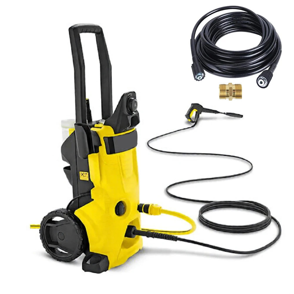 خرطوم غسالة الضغط 10 متر/15 متر مع تركيبات نحاسية M22 لغسالات الضغط العالي كارشر خرطوم تمديد غسيل الضغط