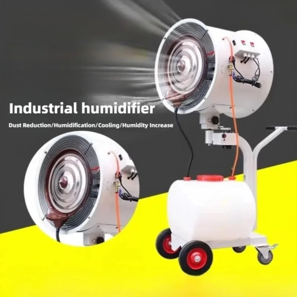 High Output Mobile Industrial Humidifier Workshop Humidifier Cooling Dust Suppression Anti Static Disinfection Moisturizing