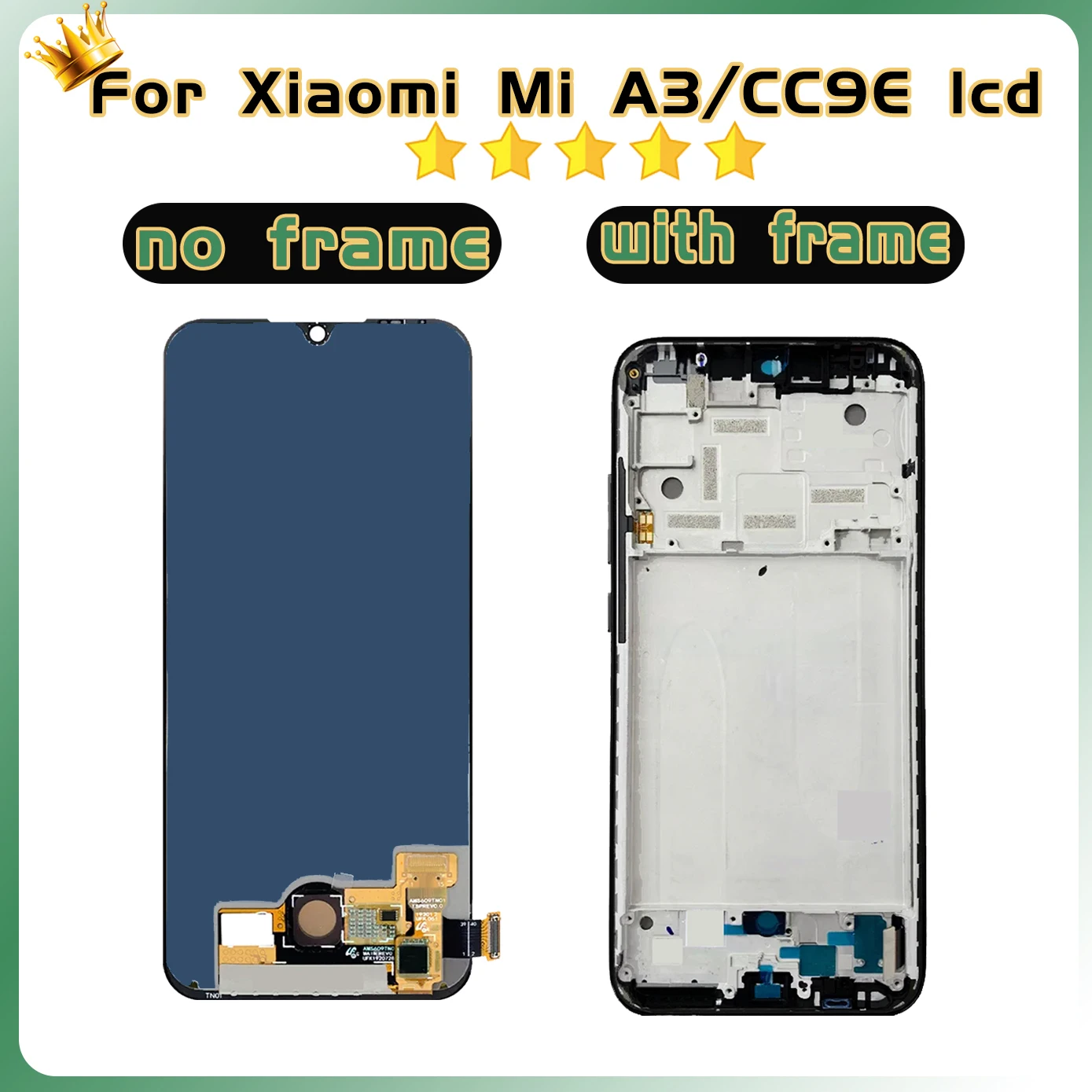 Tested AMOLED For Xiaomi Mi A3 LCD Display Touch For Xiaomi Mi CC9e M1906F9SH M1906F9SI LCD Display Screen Replacement Assembly