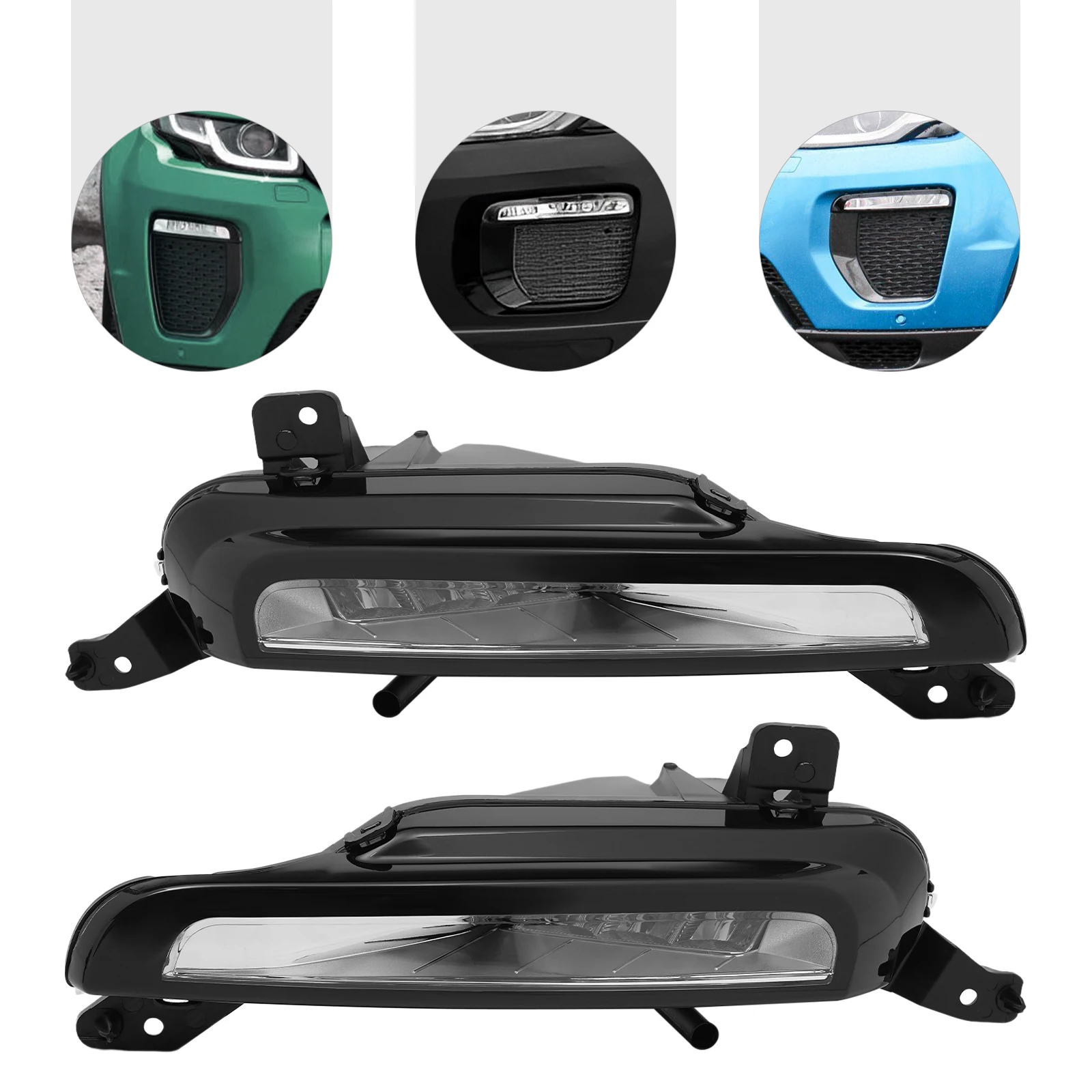 LED DRL ضوء الضباب النهاري (يسار ويمين) لسيارة لاند رينج روفر إيفوك 2016 2017 2018