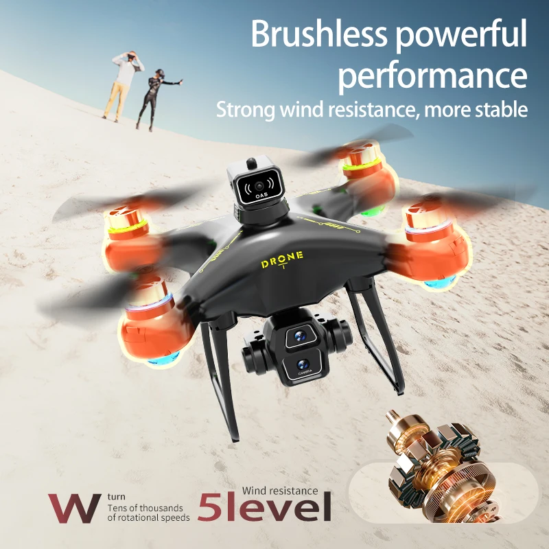 NEW S112 Screen controlled 4G optical flow brushless4 sided obstacle avoidance dron with dual lens WIFI professional aerial came
