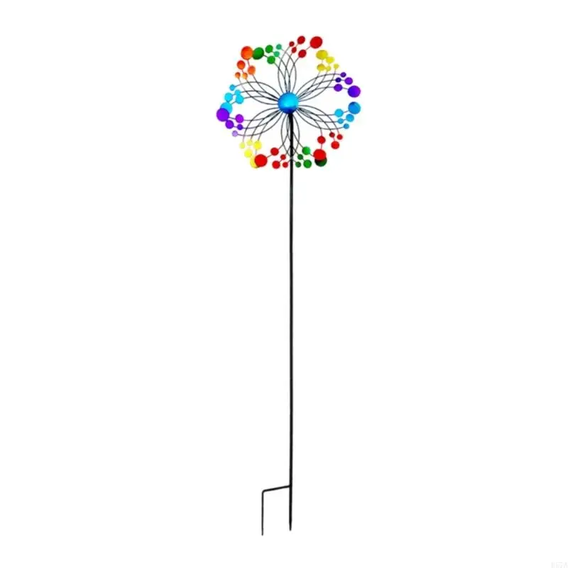 

Outdoor Metal Garden Wind Spinner Sculpture Metal Windmill Stake Art Decoration