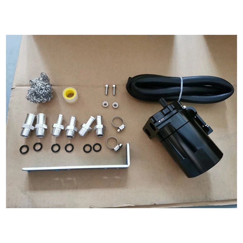 Universal Car Breathe Oil Catch Kit With Air Filter Oil Collection Container Air Filter Ventilation Oil Pot