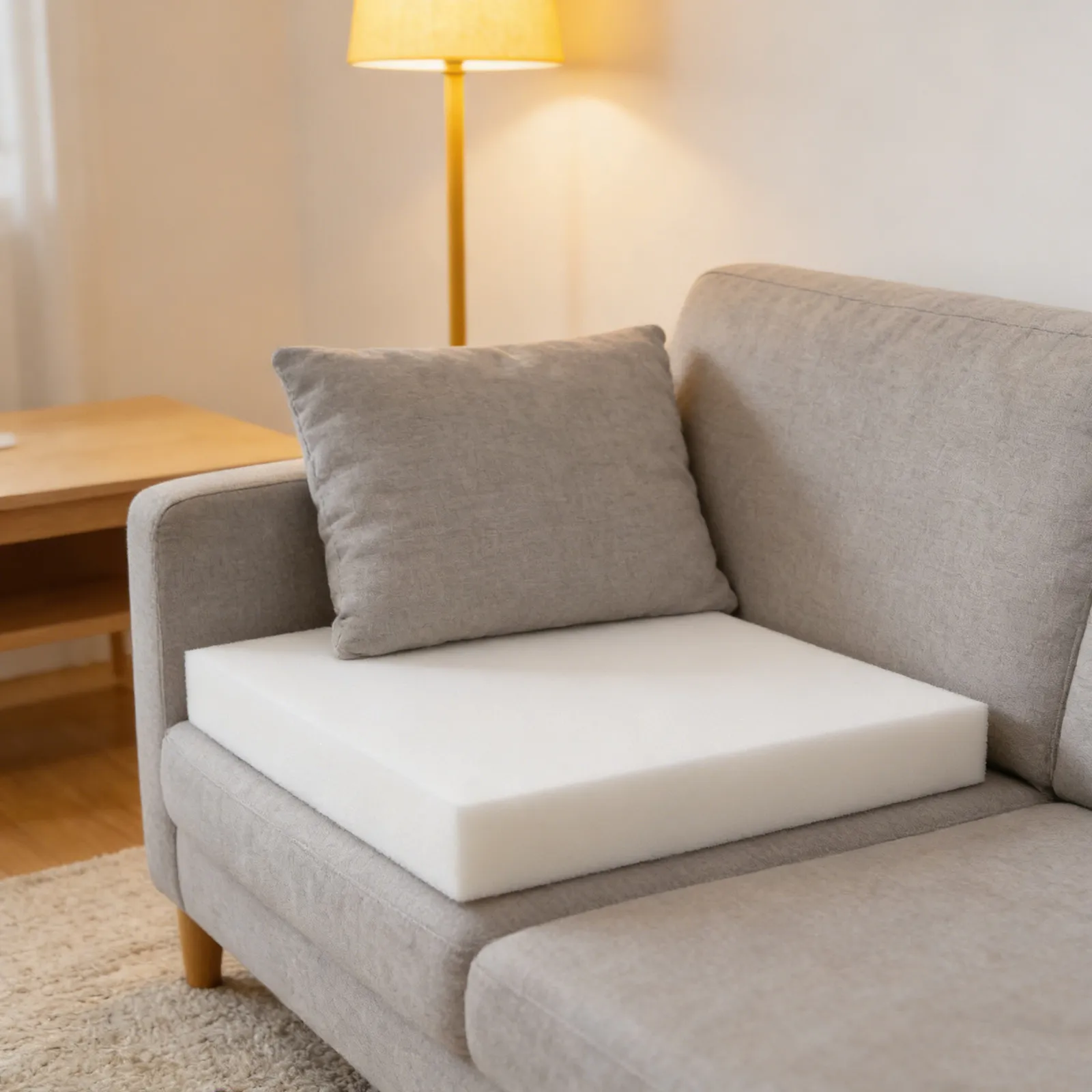 2Pcs High-Density Sofa Cushion Insert 40x40x3cm Replacement Pad for Couch Seat Support Upholstery Foam Cushion Filling Padding