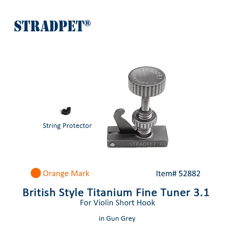 STRADPET British Style Titanium Fine Tuner3.0/3.1 for violin, Violin Accessories