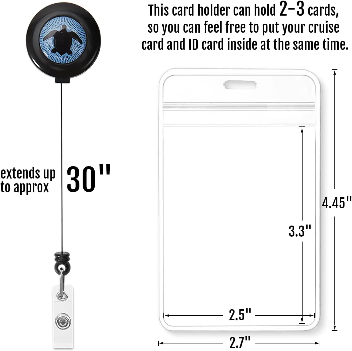 Cruise Lanyards, Adjustable Lanyard with Retractable Reel, Waterproof ID Badge Holder for All Cruises Ships Key Cards.