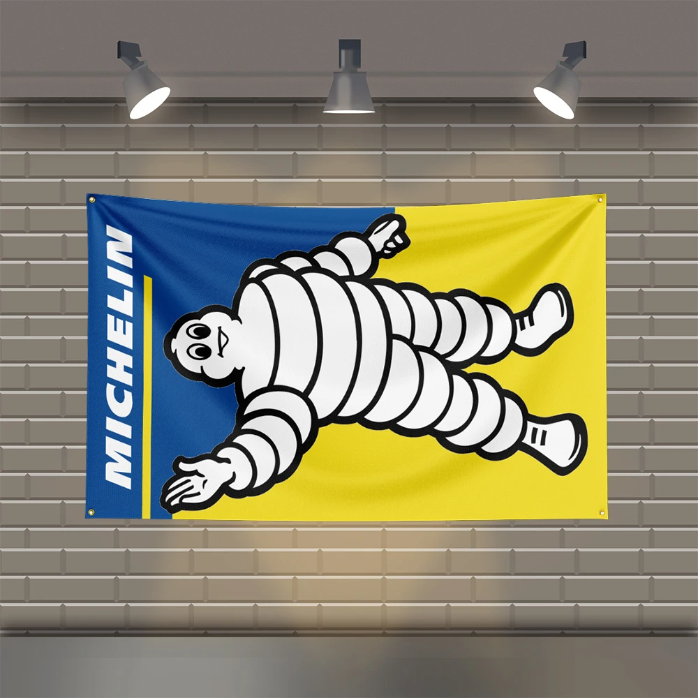 3x5 Ft M-Michelins Racing  Flag Polyester Printed Cars Flags for Room Garage Decor