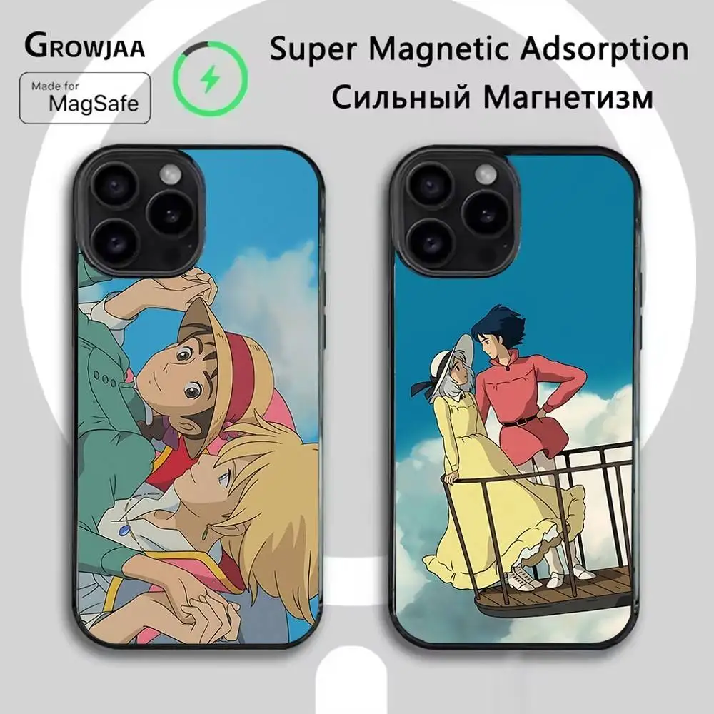 

H-Howls M-Moving C-Castle Phone Case For iPhone 16e,16,15,14,13,12,11,Plus,Pro,Max,Mini Magsafe Magnetic Wireless Charging