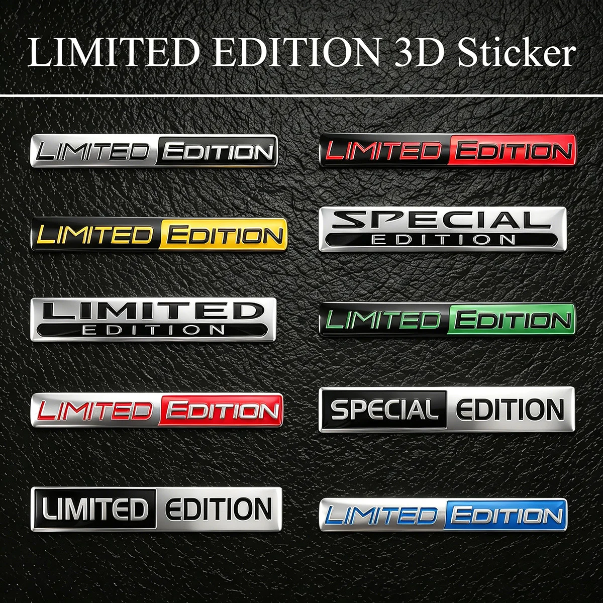 Image of 3D Aluminium LIMITED EDITION Emblem Abzeichen Aufkleber Auto-Zubehör Motorrad-Dekor Innenraum Auto-Styling Außendekoration Aufkleber