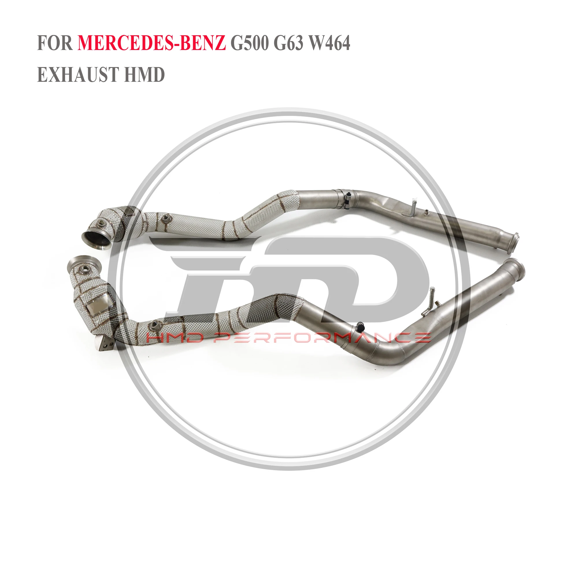 HMD Stainless Steel Exhaust System High Flow Performance Downpipe For BENZ G500 G63 W464 2018~2020 Modification Electronic Valve