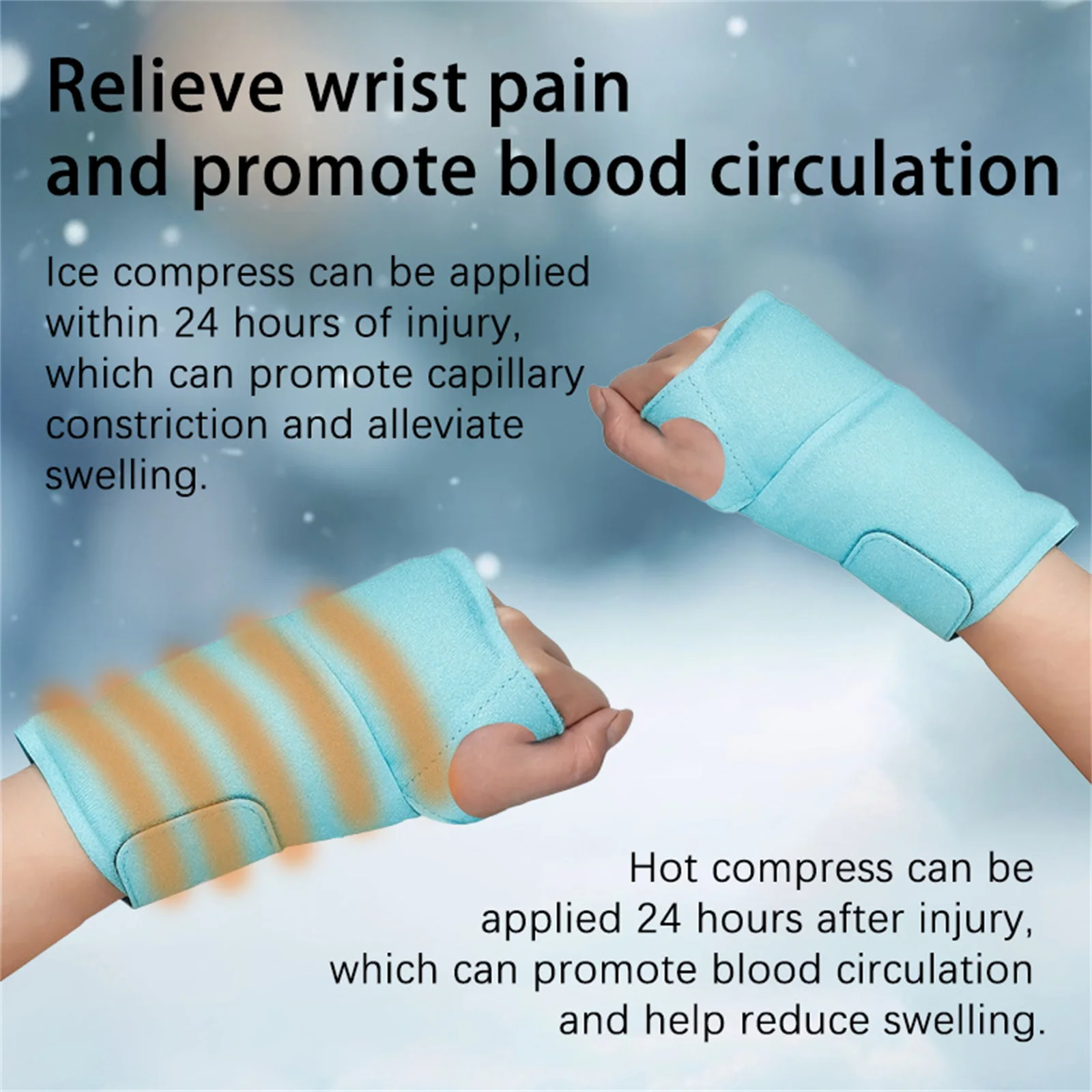Athletes Wrist Ice Pack Flexible Cold Hot Therapy Wrap for Joint Pain Relief Muscle Recovery Wearable Cooling Pad Durable