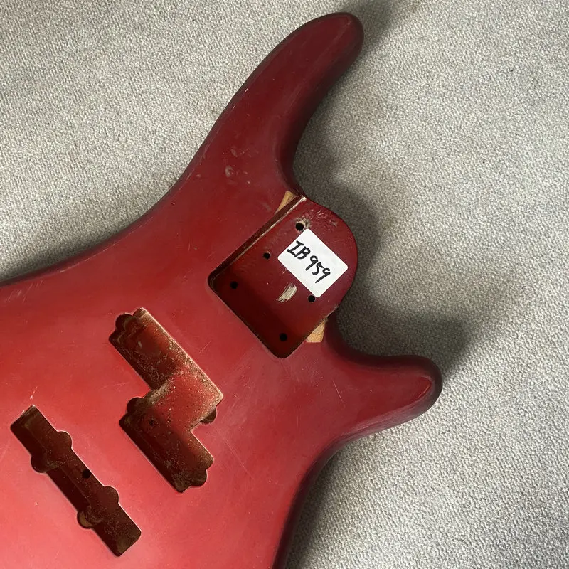 IB959 Custom Order Red Color 5 Or 6 String Active PJB Pickups Electric Guitar Bass Body Solid Wood Paints Damages DIY Part