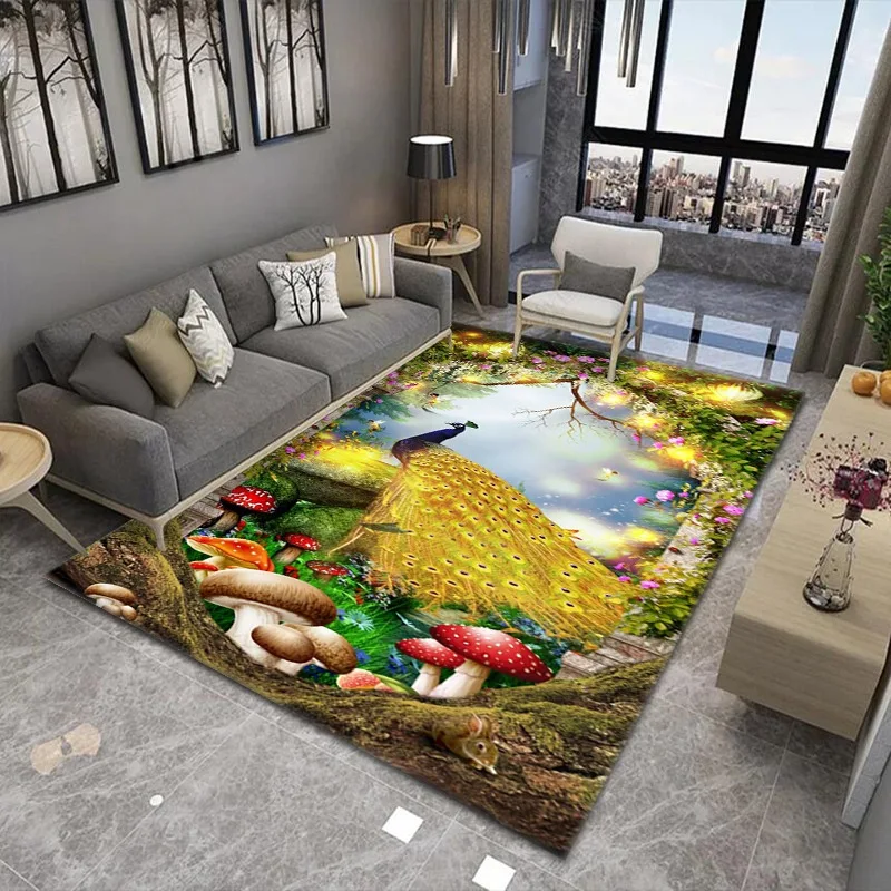 Cartoon Animals Series Carpet Child Play Area Rugs Cute Tiger/Lion 3D Printing Home Carpets for Kids Bedroom Game Floor Mat/Rug