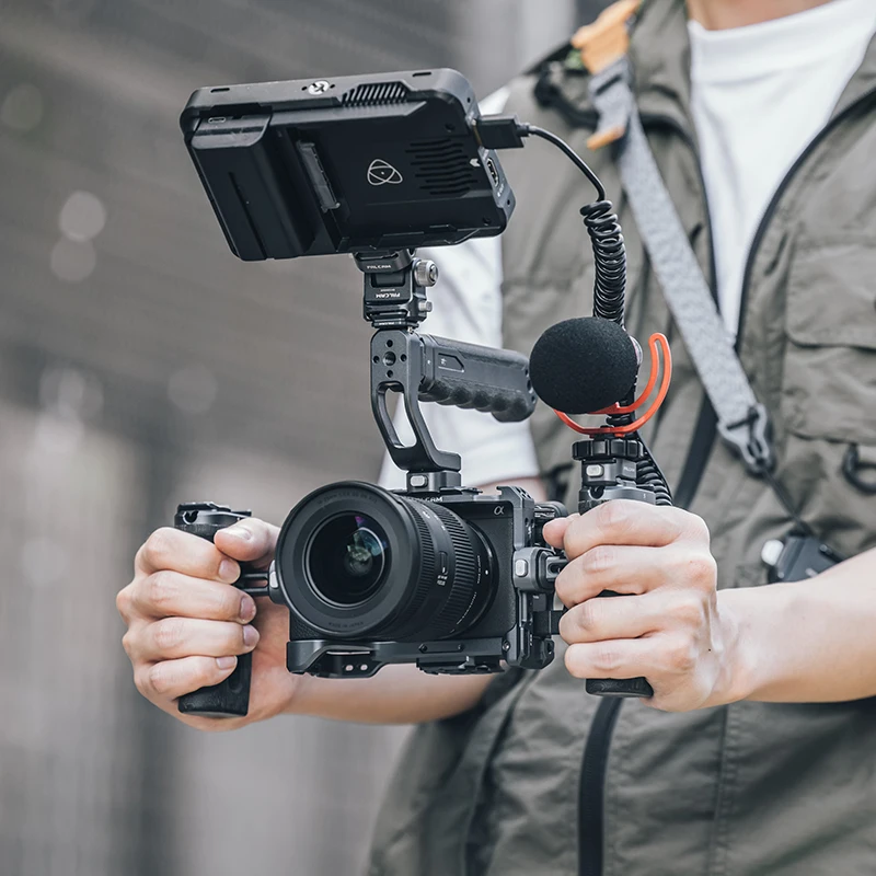 FALCAM F22 F38 Gaiola de câmera de liberação rápida PARA SONY A6700 C00B3804 Placa inferior de liberação rápida