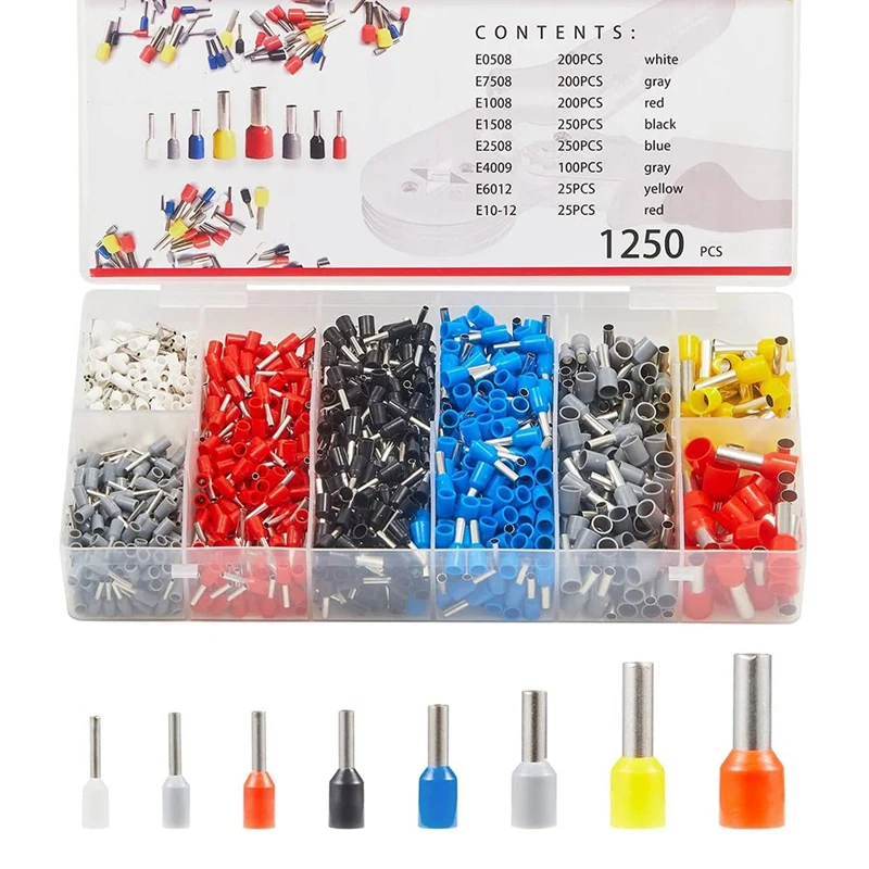 TOP Crimping Tools Wire Pliers - 2500 PCS Wire Ferrules With Crimpers Pliers Kit For Electricians, Adjustable Ratchet Tools