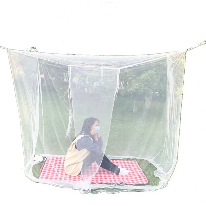 Four Corner Large Mosquito Net  White Mosquito Net Bed Canopy Netting Curtains for Indoor Outdoor Camping  Bedding  Patio