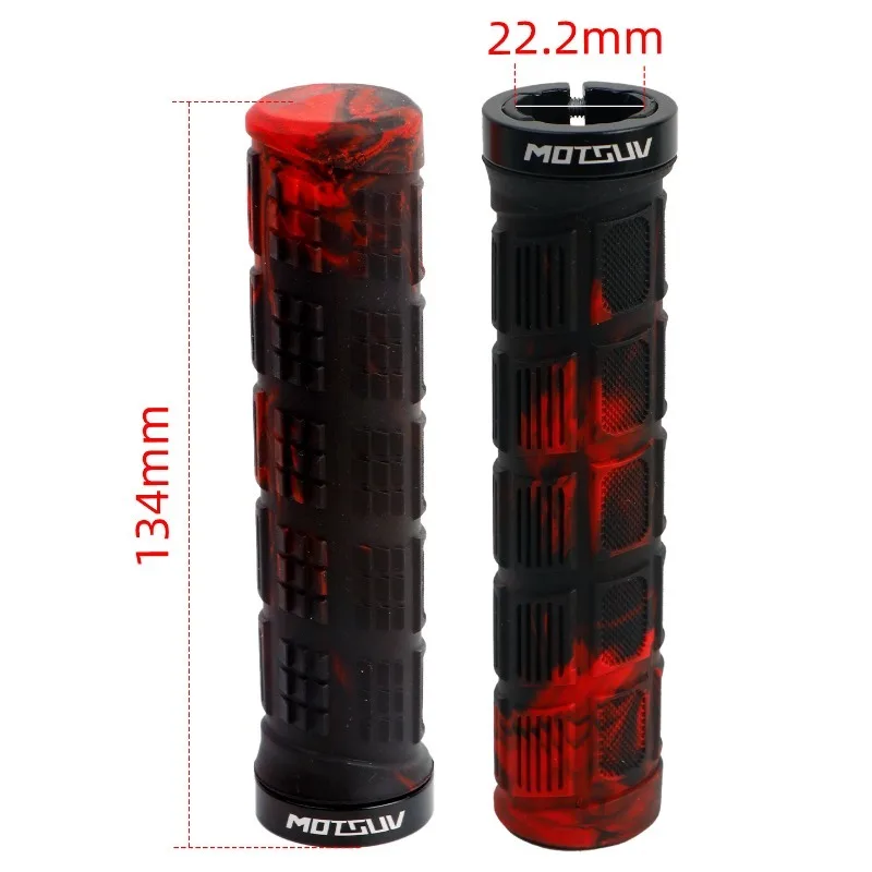 Mountain Bike Handlebar Grips Dual Color Aluminum Alloy Locking Rubber Anti Slip Ergonomic Design for Road Cycling Comfortable image 6