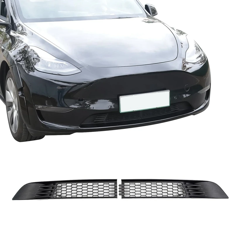 AU05 -For Tesla Model Y 2021 2022 2023 Front Grill Mesh Grille Grid Inserts ,Front Air Inlet Vent Grille Cover Replacement