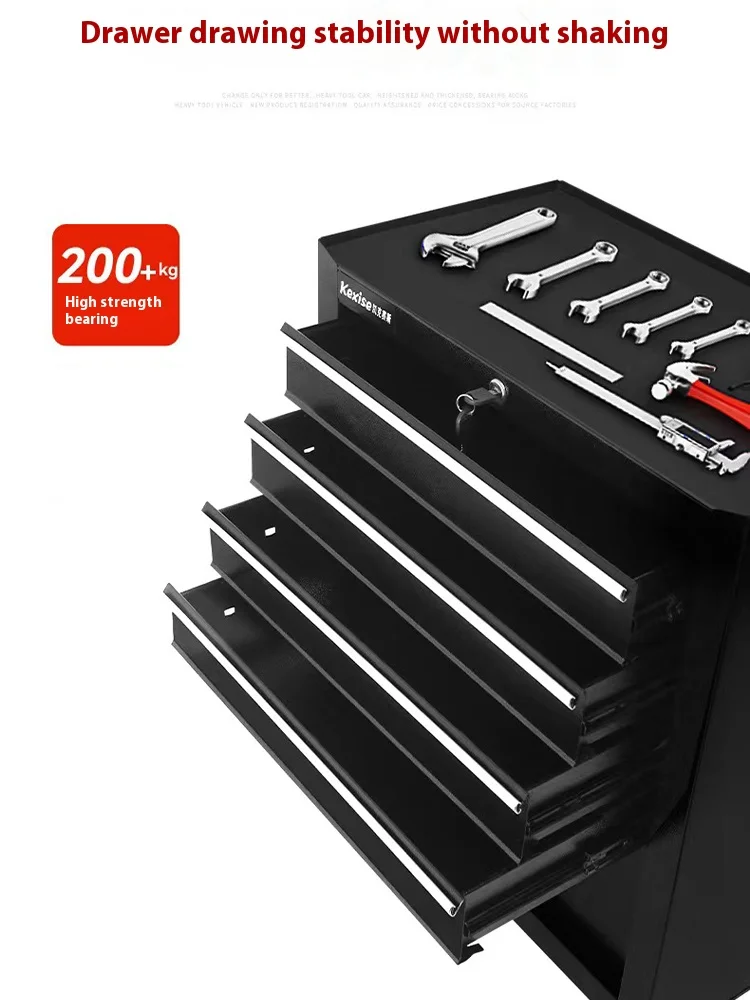 Cabinet Trolley Maintenance Workshop Parts Cabinet Iron 7 Drawers Multifunctional Auto Repair Tool Car Storage Box Mobile Tool