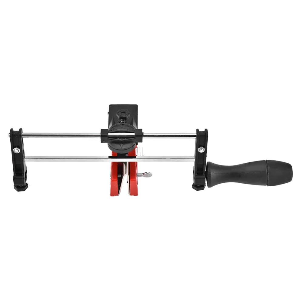 Metal Chain Sharpener Red Dial Adjustable Angles Bar Mounted Sharpener Universal Fit Manual Operation Chainsaw Maintenance Tool