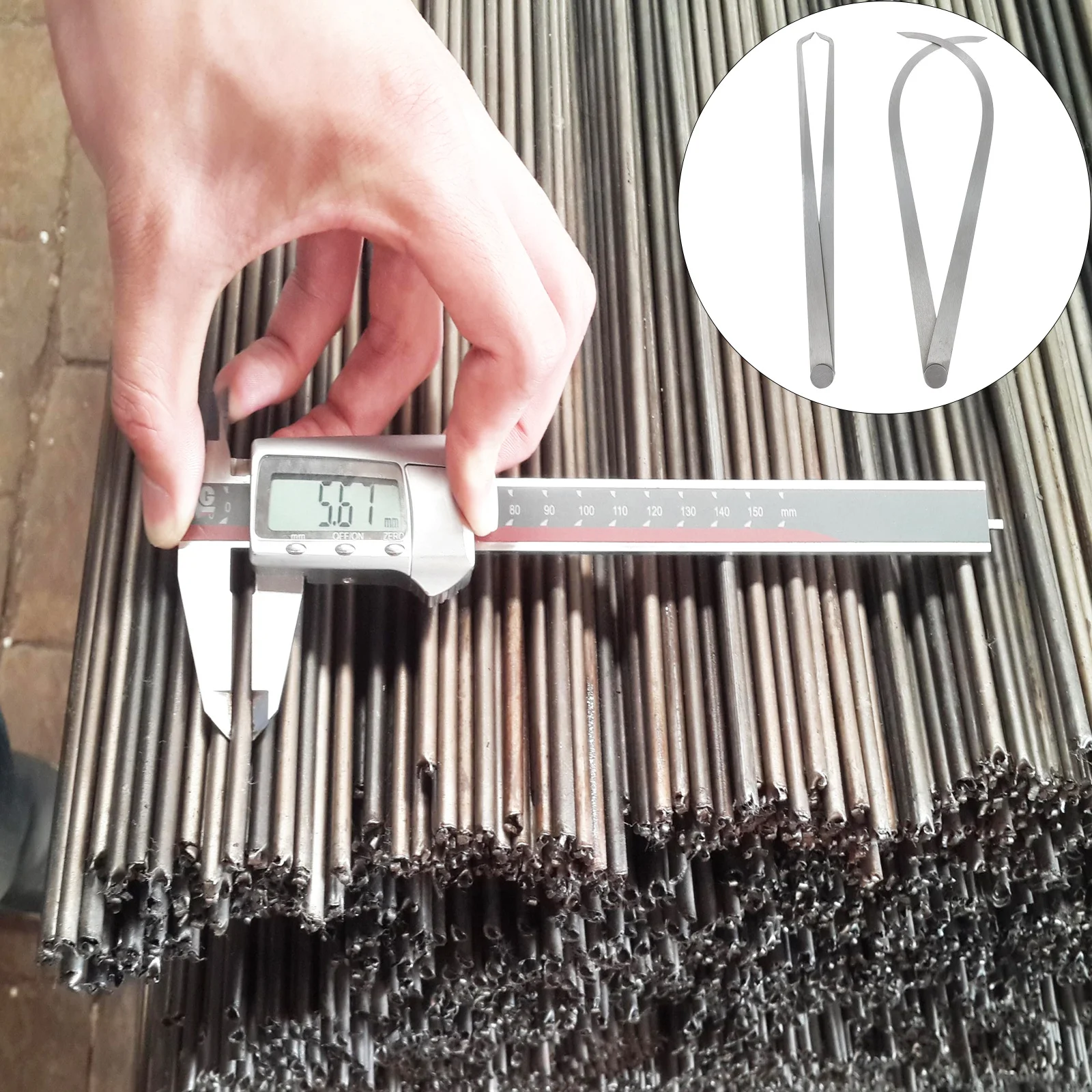 

2pcs Steel Caliper Set Hardened Polished Tips For Sculpture Pottery Tube Modeling Carving Measuring Tool