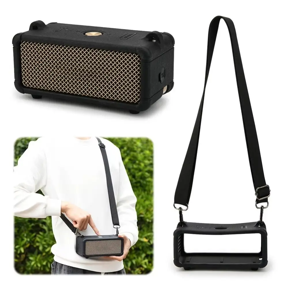Silicone Speaker Protective Cover with Shoulder Strap Replacement Case Shell Portable Protector for Marshall Emberton III