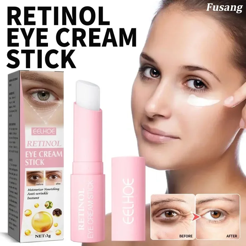 

Retinol Eye Cream For Face Lifting Moisturizing Balm Stick Women Anti-Wrinkle Anti-Puffiness Remove Dark Circles Eye Bags Care