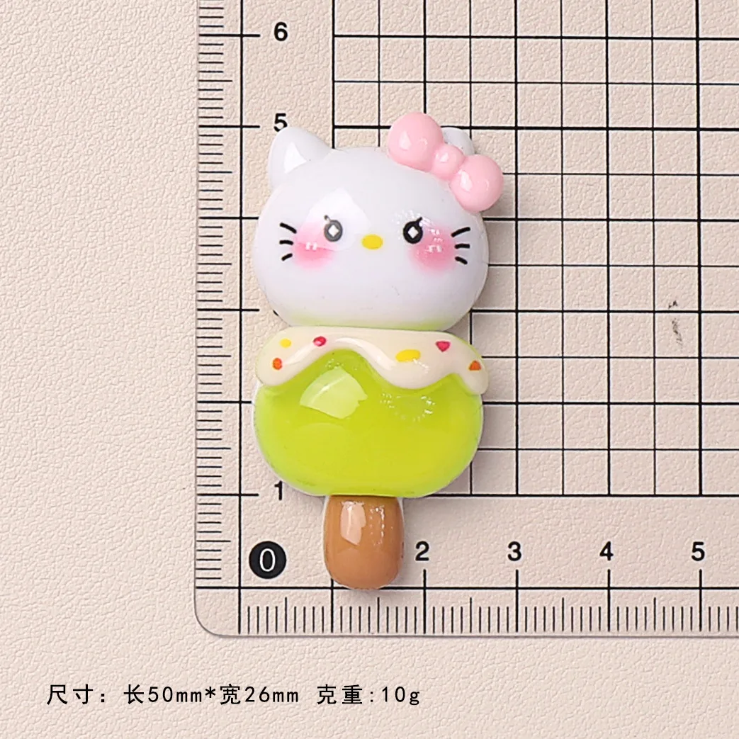 

2 шт., глянцевые кабошоны из смолы Sanrio с плоской задней частью, материалы для изготовления ювелирных изделий своими руками, мусорный чехол ручной работы, подвески