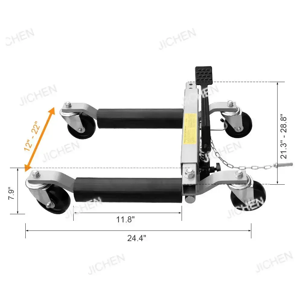 CE 4T بالجملة عجلة السيارة الهيدروليكية دوللي الذهاب مجموعة الرافعات مركبة 1500LB السيارات سحب نقل موقف عجلة دوللي سيارة المحرك أداة تتحرك #6