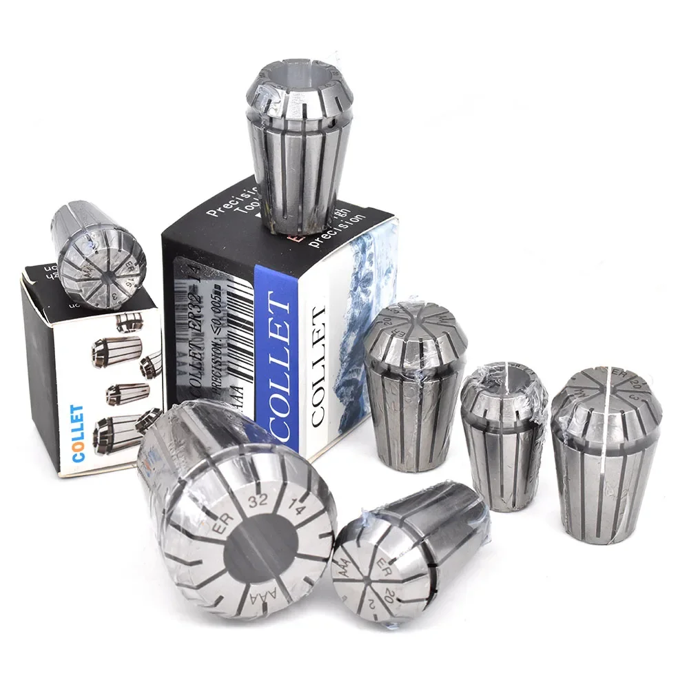 High Precision 0.005mm 1pcs ER16 1-10mm 1/8mm 1/4mm Spring Collet Chuck For CNC Machine Milling Lathe Tool Machine Spindle Motor