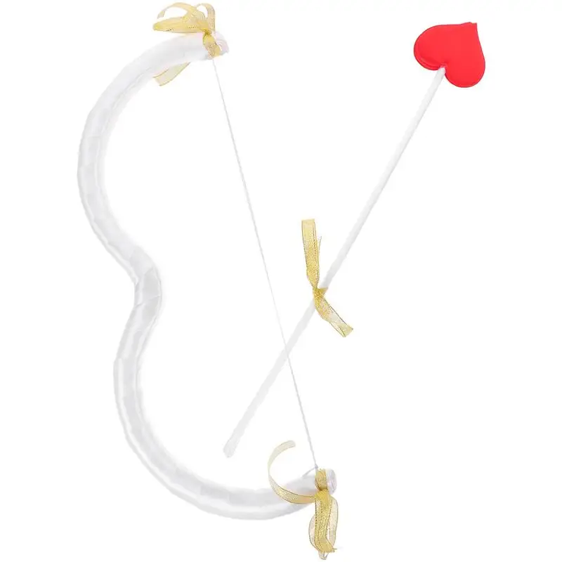 1 set of Cupid Arrow Bow Set Valentine Party Cupid Costume Arrow Bow Cupid Cosplay Prop