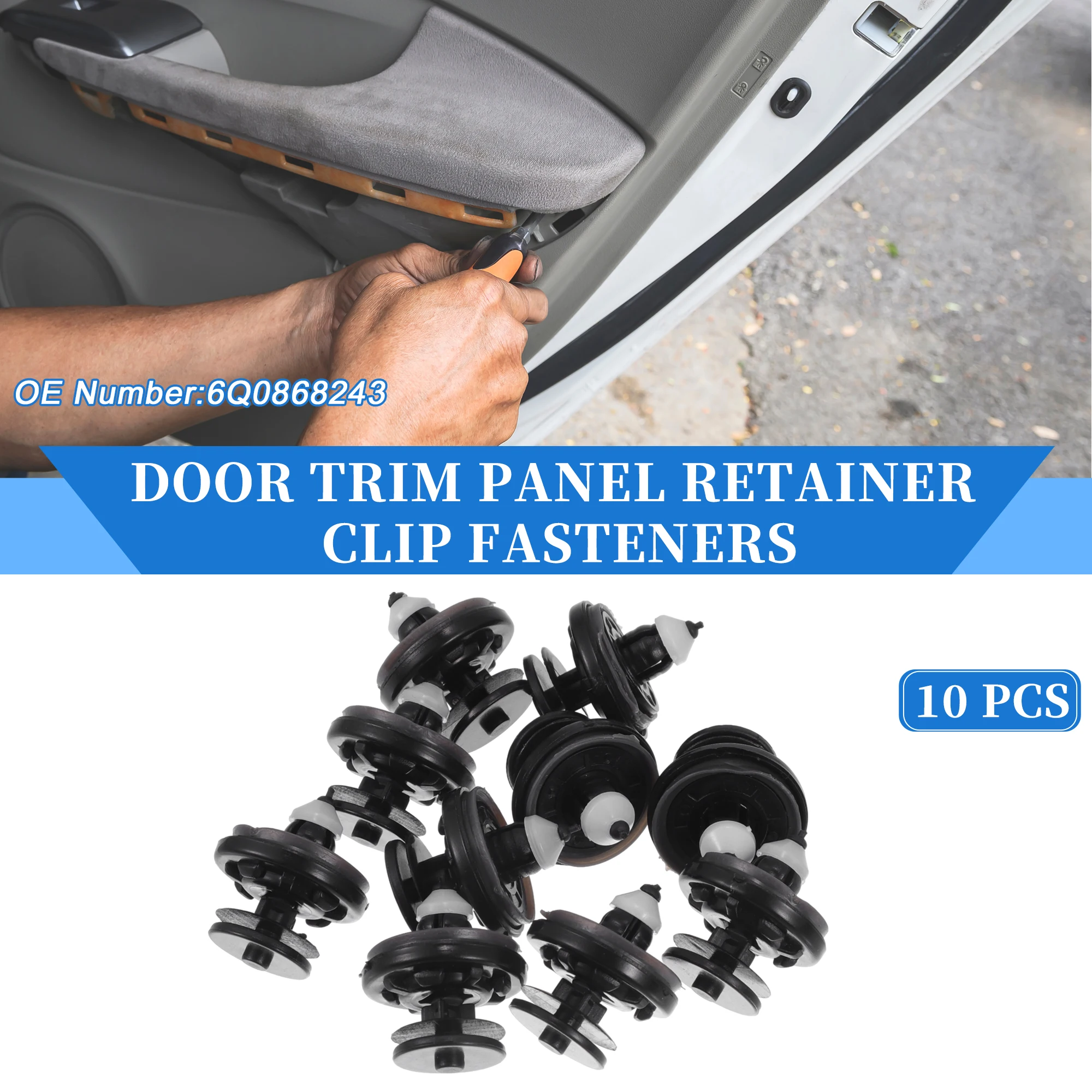 

UXCELL фиксаторы обшивки дверной панели, совместимые с Audi TT Quattro 2008-2015, нейлоновые многофункциональные зажимы для снятия кузова панели отделки