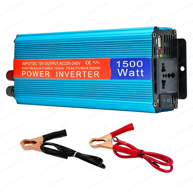 Modified Sine Wave Inverter Converter 1 AC Socket 1500W Inverter 12v 220v Equipped with USB Port Power Inverter A02