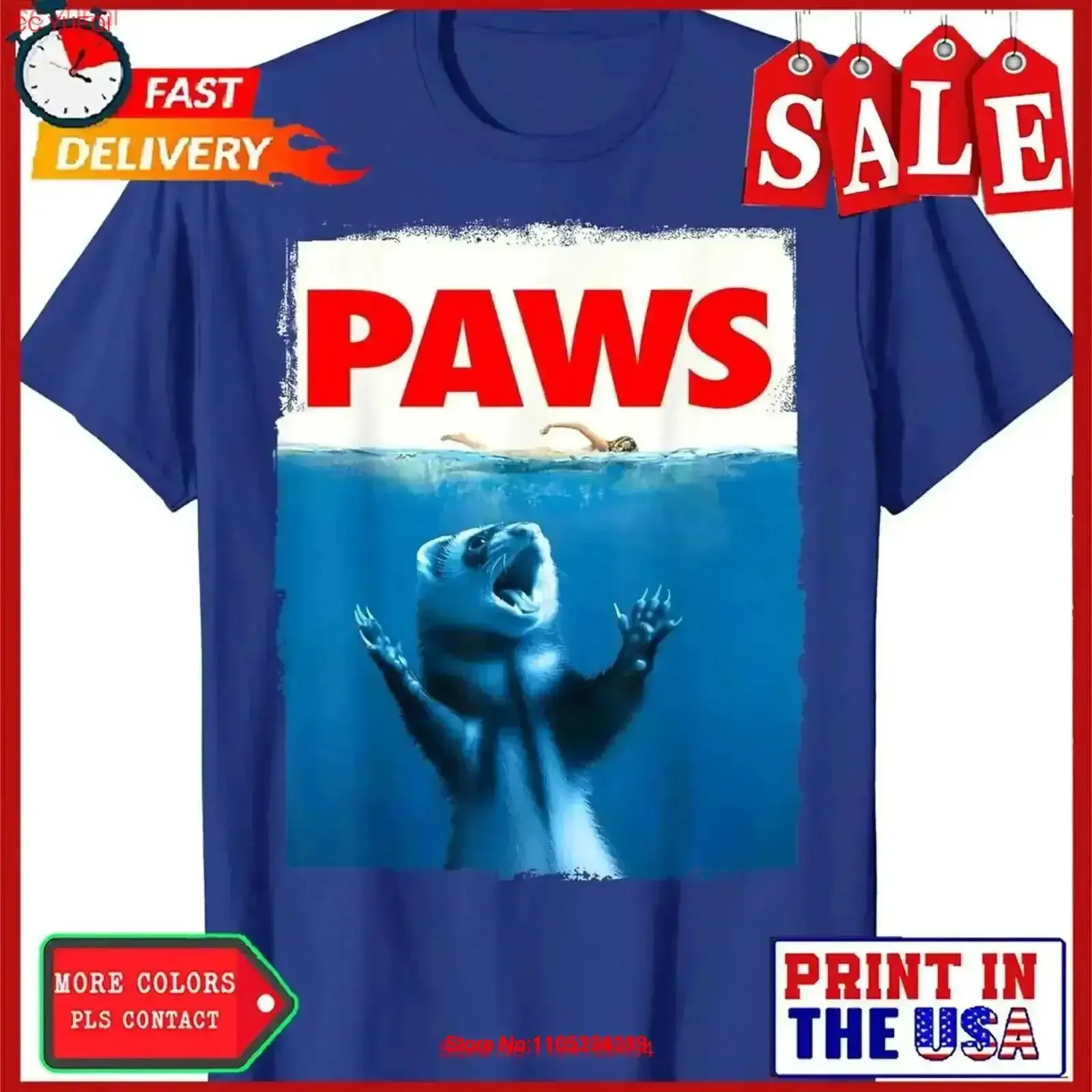 Paws Ferret Funny Lover Animal s T Shirt vintage Washed Breathable Stylish designer clothes Stretched  vintage Washed homme