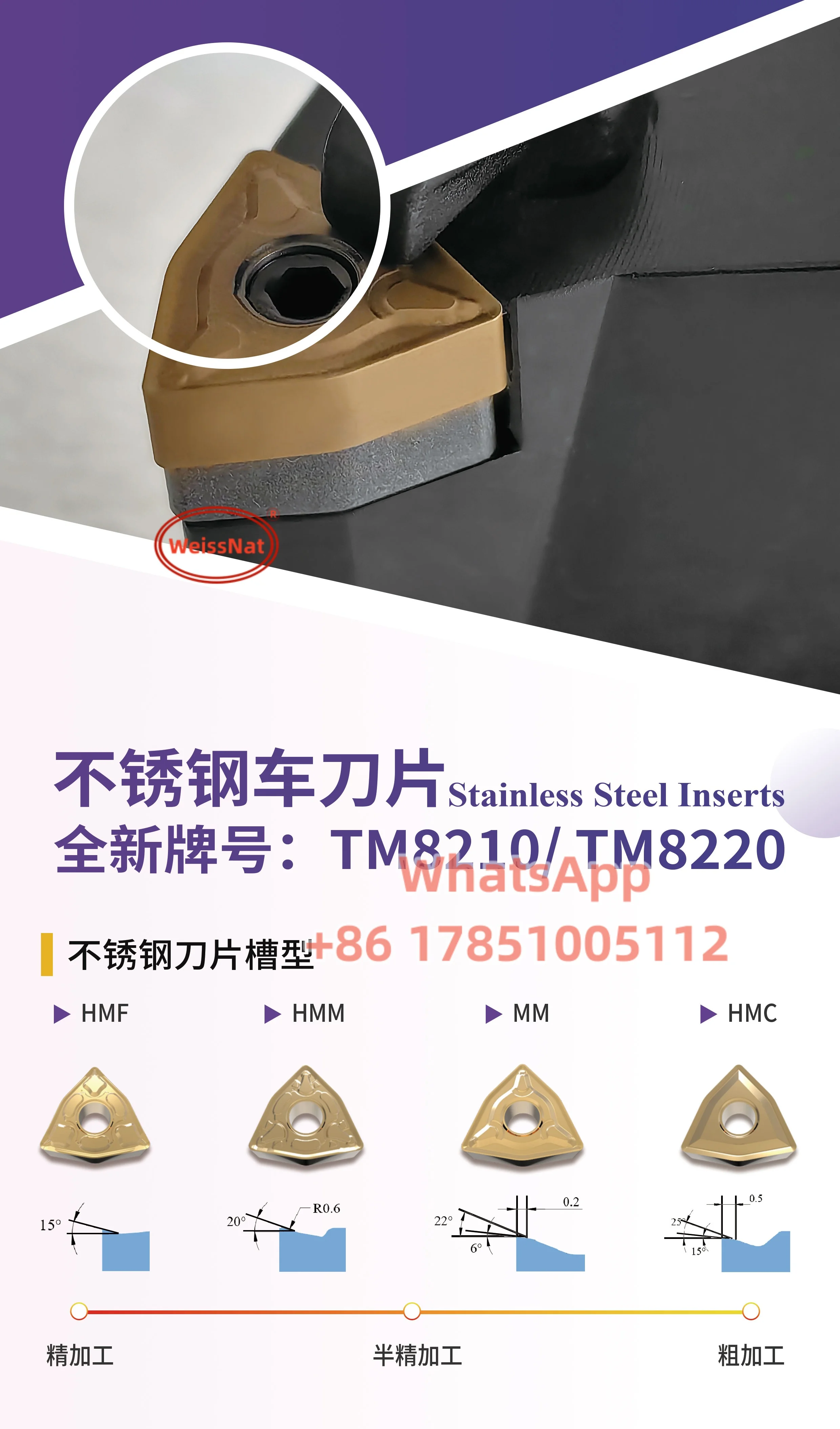 

DCMT070202 DCMT070204 DCMT070208 DCMT11T302 DCMT11T304 DCMT11T308-HAF TM8110 TM8120 TM8220 Твердосплавные вставки DCMT