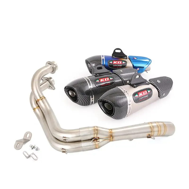 Motorcycle Full Exhaust System Header Pipe Stainless Steel Muffler DB Killer For Yamaha YZF-R7 MT-07 2021-2024 FZ07 2022 2023