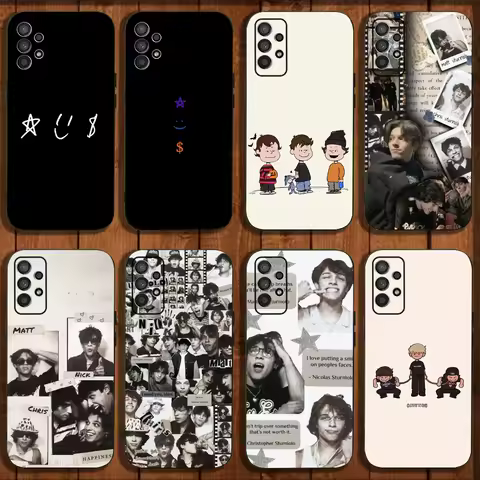 Sturniolo Triplets Phone Case For Samsung Galaxy A13,A21s,A22,A31,A32,A52,A53,A71,A80,A91 Soft Black Cover