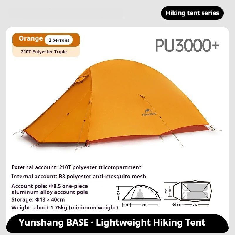 Naturehike 2026 Nieuwe Cloud Up Basis Tent Ultralicht Waterdicht Grote Voorgevel Shelter Tent Reizen 1-2 Persoons Draagbare Wandel Tent